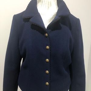 Vintage Wool Blue Medium Blazer